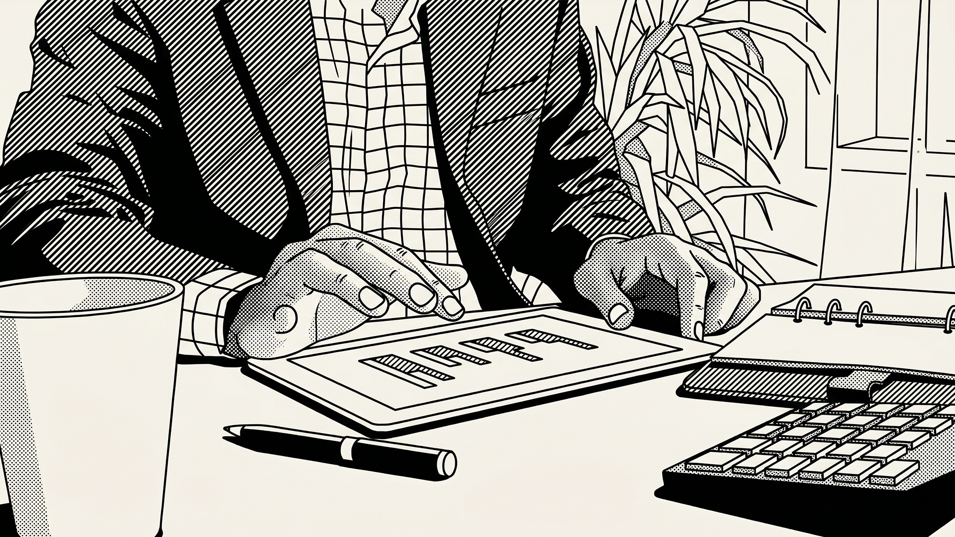 Generative-art cover image for the $250B Footnote essay.